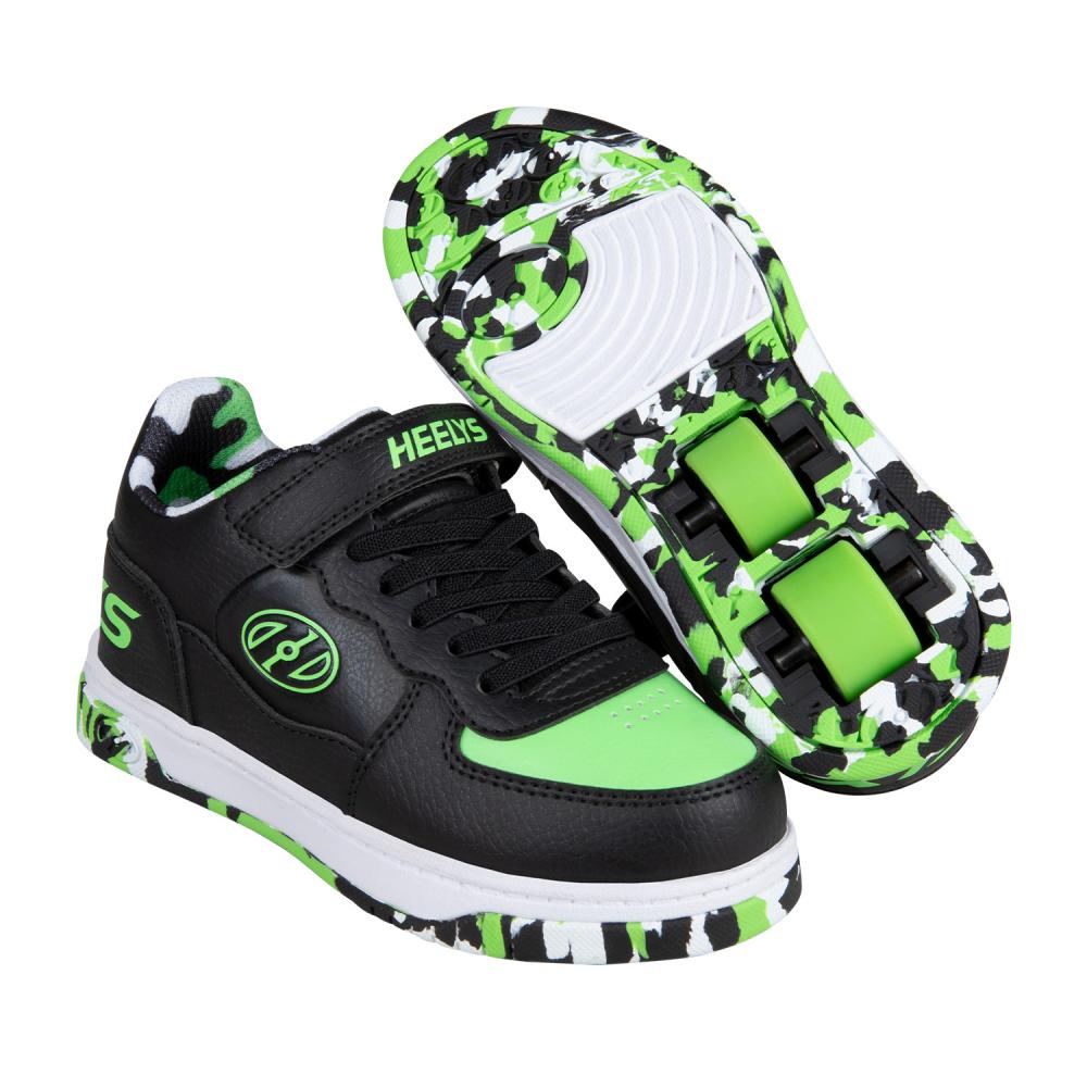 Heelys Thunder X2, Chaussures à Roulettes Pour Enfant, Bleu Néon Et Jaune, Pointure 2 UK (34 EU)