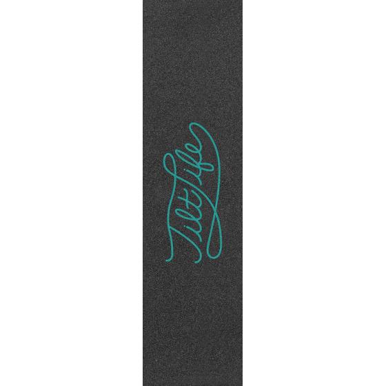 Tilt Capped Script Scooter Grip Tape Teal Ripped Knees