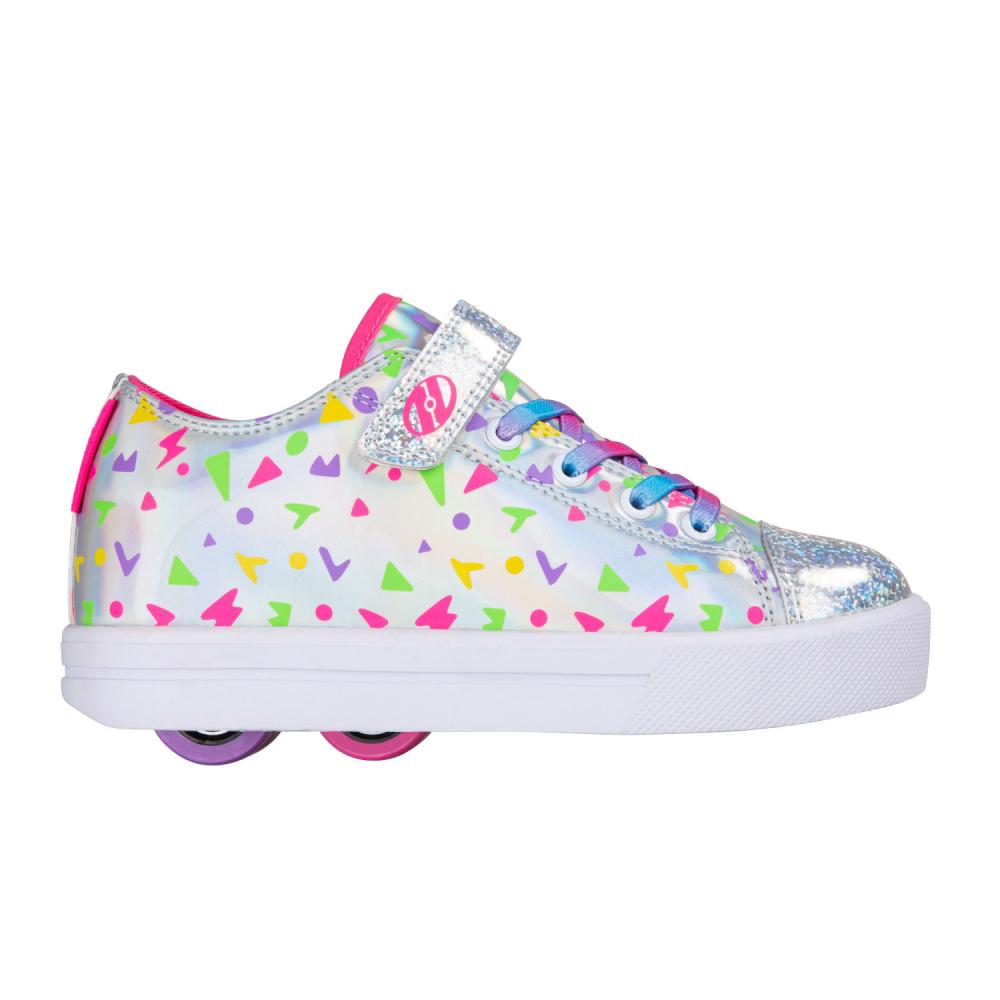 Heelys Snazzy X2 Silver/Pink/Multi – Ripped Knees