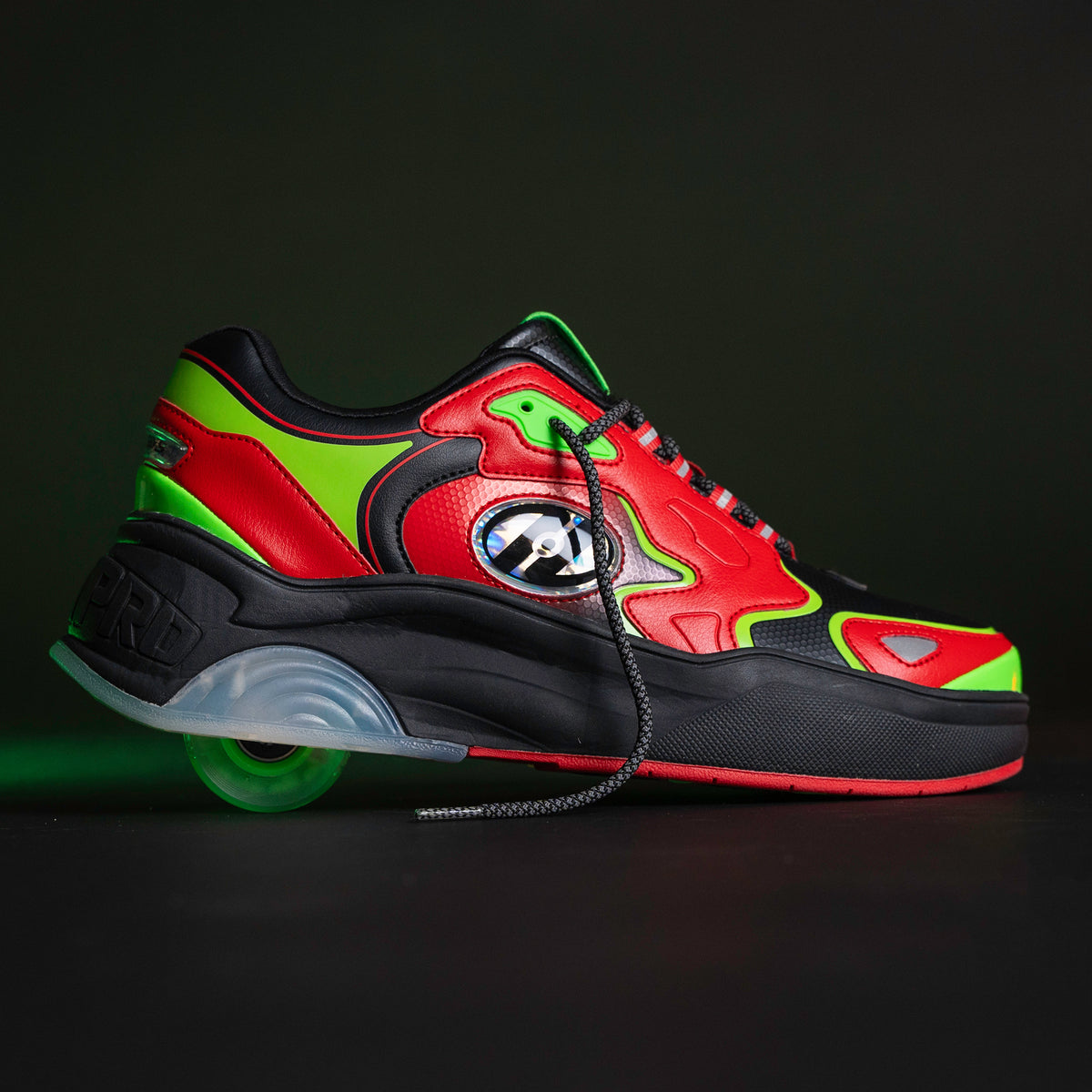 Heelys Ryder Mega Pro Red/Neon Green/Black – Ripped Knees