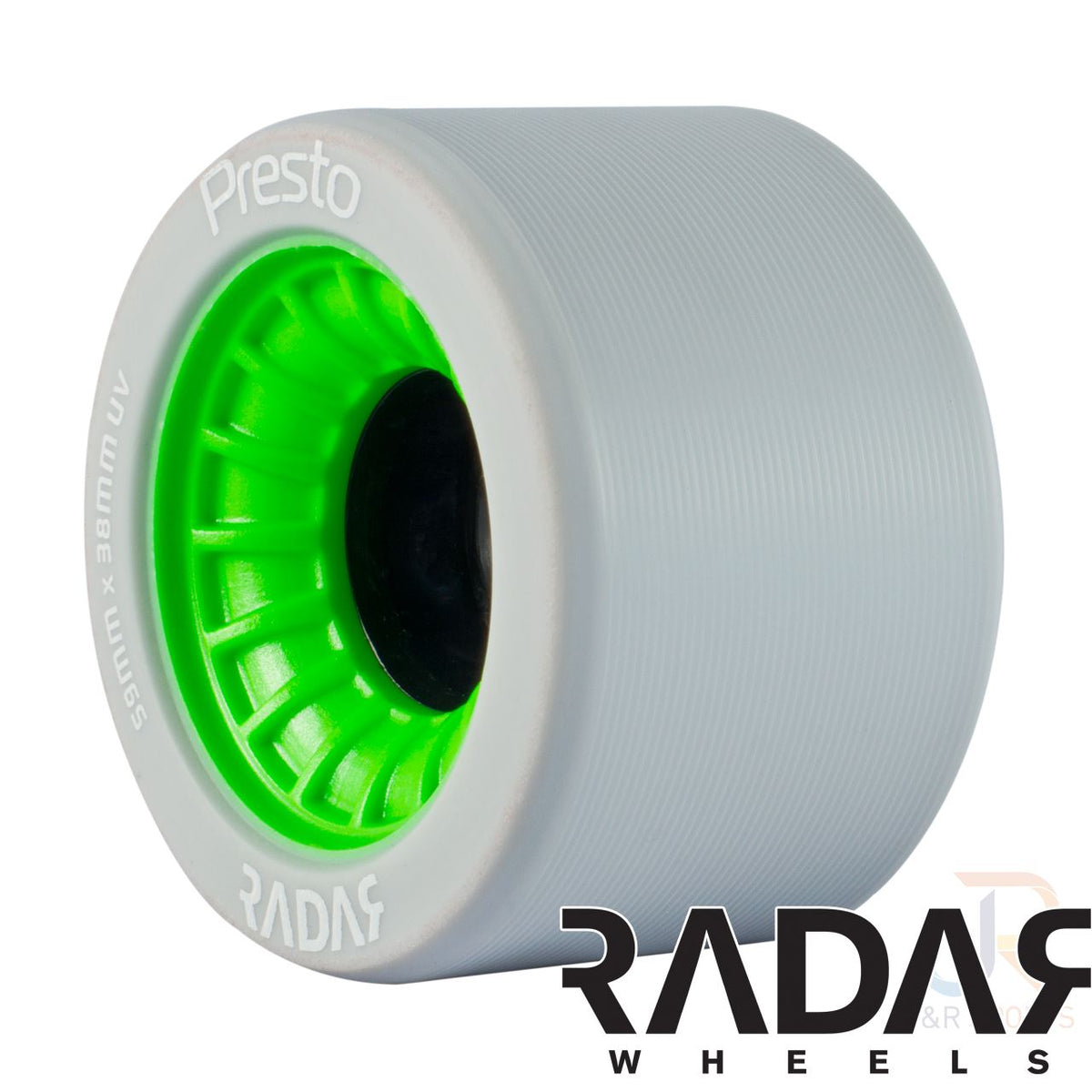 Radar Presto Skate Wheels Grey/Green 59mm 99a - 4 Pack – Ripped Knees