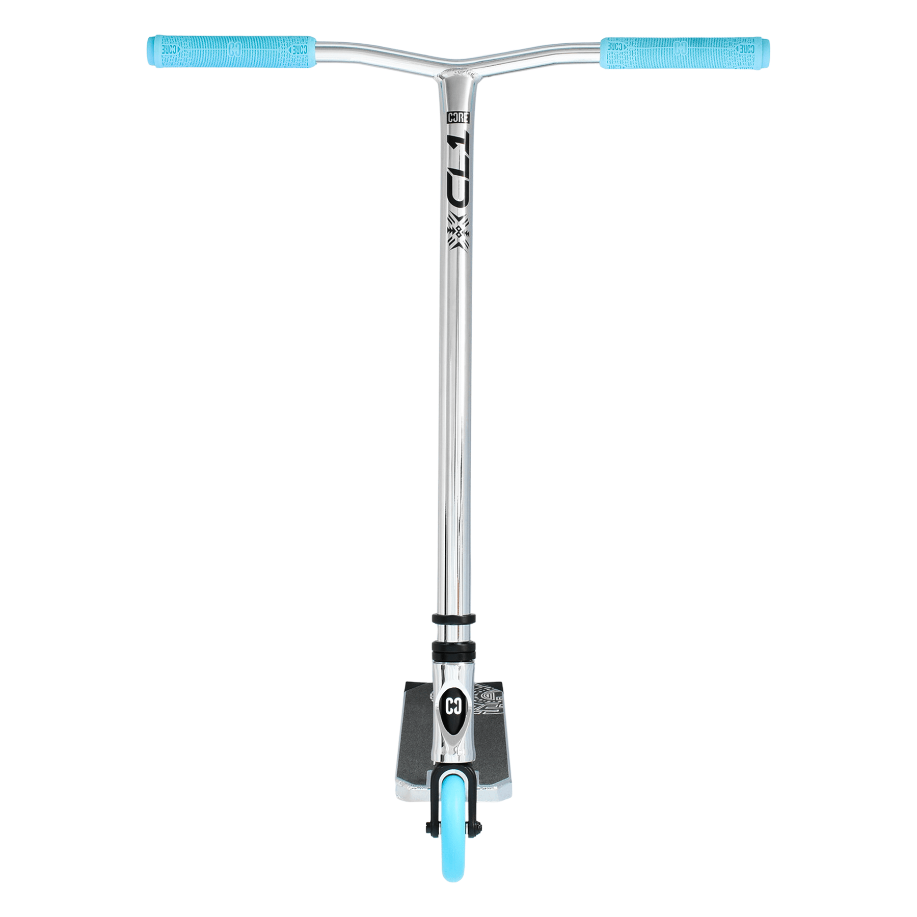 Core CL1 Stunt Scooter Chrome/Teal FREE STAND – Ripped Knees