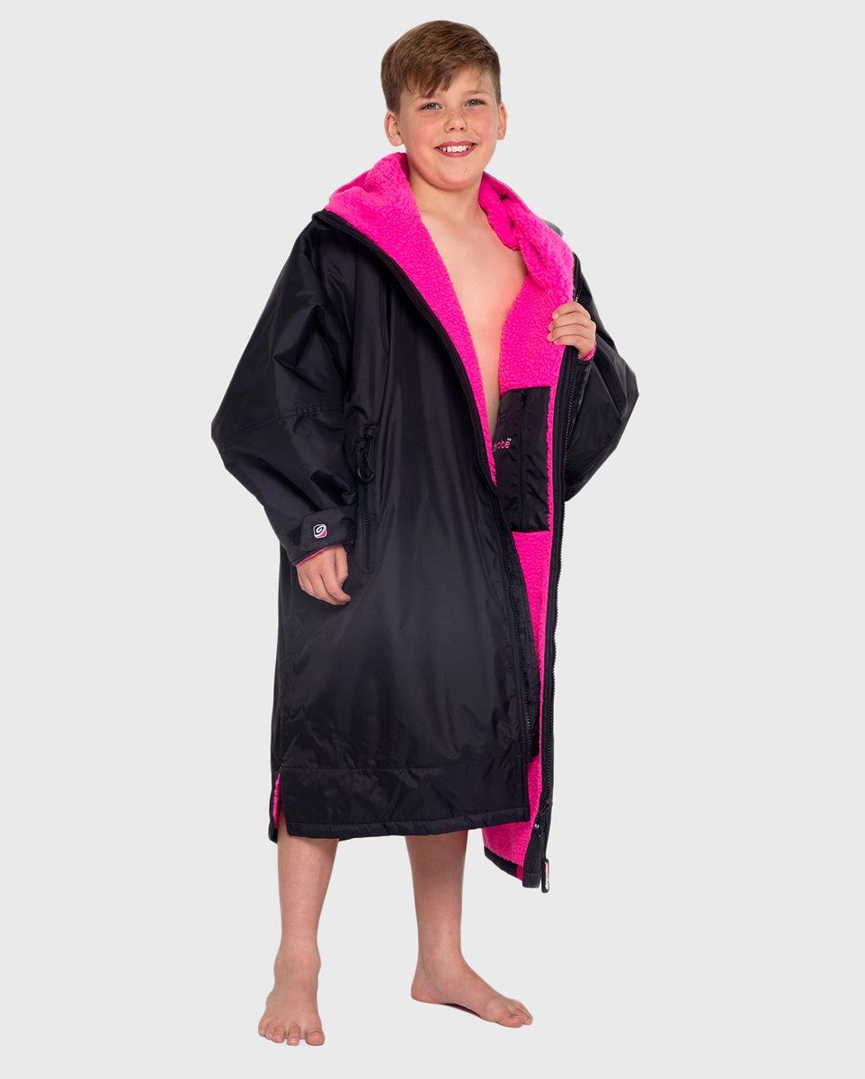 Dryrobe Advance Kids Long Sleeve Black Pink 10-13 Years – Ripped Knees