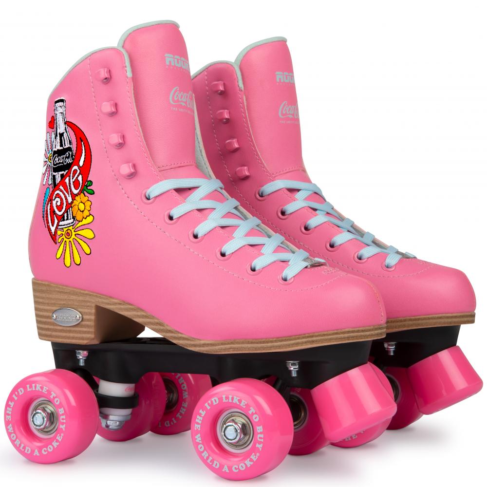 Rookie Coca Cola Love Quad Roller Skates Pink – Ripped Knees