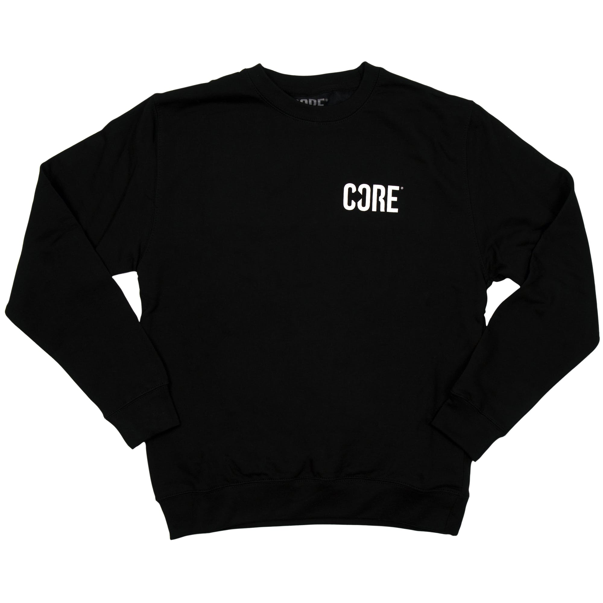 Coreware Apparel Core Sweatshirt Jet Black – Ripped Knees