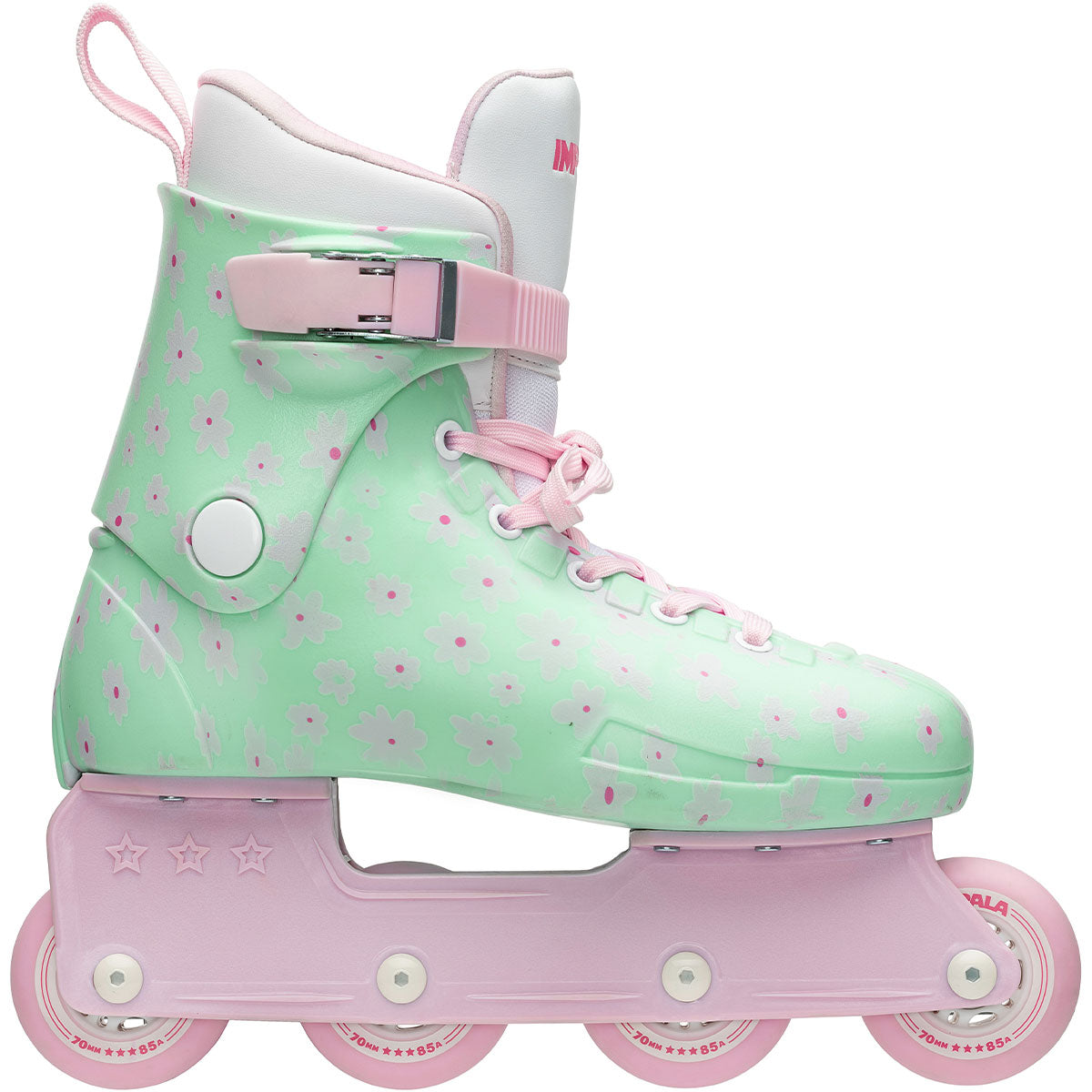 Girls size 2 Rock Brand store “Flower Power” Speed Skates